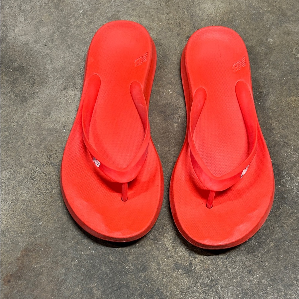 New Balance men's Bright Red Sandals